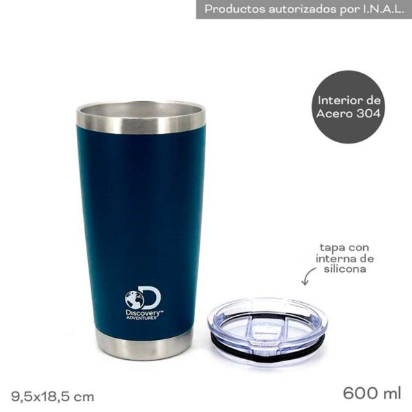 VASO TERMICO CAMPING MEDIANO CON TAPA DISCOVERY 14010