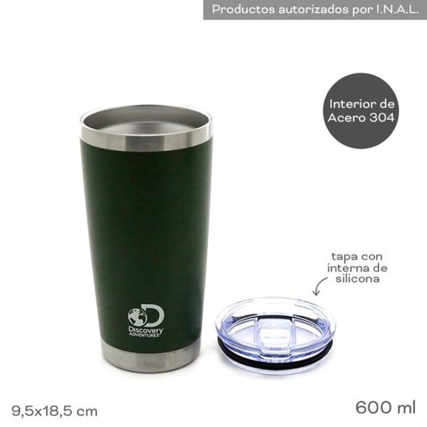 Vaso térmico camping mediano con tapa Discovery 14011